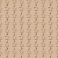 Vintage coffee cups seamless pattern