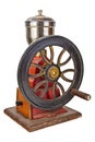 Vintage coffee grinder isolated on white Royalty Free Stock Photo