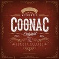 Vintage Cognac Label For Bottle