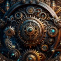 Vintage cogs gears banner background wallpaper