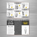 Vintage cold beer menu design