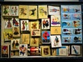 Vintage collection of Spanish matchboxes. Past, history and tradition