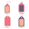 Vintage collection style sale tags, special and big offer & best price marks design. Origami banner vector illustration.