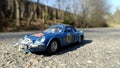 Vintage collector& x27;s model of a rally racing sports car