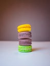 Vintage color filter on macaroon stack