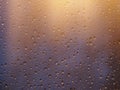 Vintage color tone of Water and rain drops on the glass, abstract view, Drops of rain on blue glass background / drops on glass af Royalty Free Stock Photo