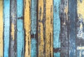 The vintage color wood background. The texture of the retro wood grain table. Decorated and colorful old wood wall. Blue painted v Royalty Free Stock Photo