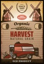 Vintage Colored Agricultural Harvesting Poster