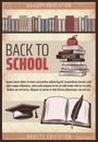 Vintage Colored Back To School Poster Royalty Free Stock Photo
