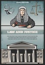 Vintage Colored Judicial System Poster