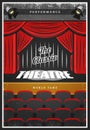 Vintage Colored Theatre Advertising Poster
