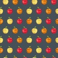 Vintage colorful apple polygon pattern Royalty Free Stock Photo