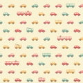 Vintage colorful car pattern Royalty Free Stock Photo
