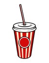 Vintage colorful cinema soda cup template