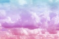 Vintage of colorful cloud and sky abstract for background, soft color and pastel color Royalty Free Stock Photo