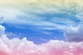 Vintage of colorful cloud and sky abstract for background, soft color and pastel color Royalty Free Stock Photo