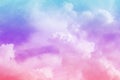 Vintage of colorful cloud and sky abstract for background, soft color and pastel color Royalty Free Stock Photo