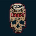 Vintage colorful craft beer concept