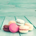 Vintage Colorful macaroons Royalty Free Stock Photo