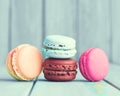 Vintage Colorful macaroons Royalty Free Stock Photo