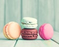 Vintage Colorful macaroons Royalty Free Stock Photo