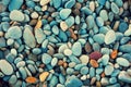 Vintage colorful pebbles