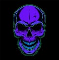 Vintage colorful skull concept