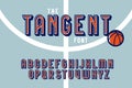 Vintage colorful tangent sport font