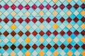 Vintage colorful tiles background close-up Royalty Free Stock Photo