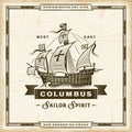 Vintage Columbus Label Royalty Free Stock Photo