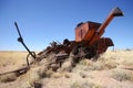 Vintage combine harvester, USA