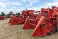 Vintage combine harvesters Royalty Free Stock Photo
