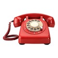 Vintage Communication Tool Classic Telephone on Transparent Backdrop Royalty Free Stock Photo