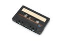 Vintage compact audio cassette on white background Royalty Free Stock Photo