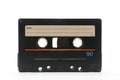 Vintage compact audio cassette on white background Royalty Free Stock Photo