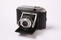 Vintage compact bellows camera Nixon Trixette, year 1959 Royalty Free Stock Photo