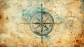 Vintage compass background. Adventure, discovery, navigation, geography, education, pirate and travel theme concept background. Royalty Free Stock Photo