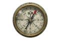 Vintage compass with directional markings and colored arrows on a white background Royalty Free Stock Photo