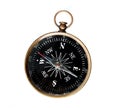 Vintage Compass Isolated Over White Royalty Free Stock Photo