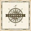 Vintage Compass Label Royalty Free Stock Photo