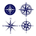 Vintage compass. Nautical wind rose, compasses for travel map