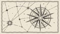 Vintage Compass Rose Navigation Map Vector, vector design Generative AI Royalty Free Stock Photo
