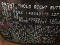Vintage Computer Code on CRT Monitor Royalty Free Stock Photo