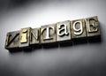 Vintage concept, retro letterpress text Royalty Free Stock Photo