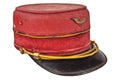 Vintage conductor cap isolated on white Royalty Free Stock Photo