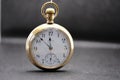 Vintage Conductor Railroad Pocket Watch with beautiful crown Royalty Free Stock Photo