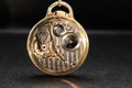 Vintage Conductor Railroad Pocket Watch insides with the back off