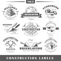 Vintage construction labels