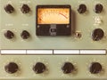 Vintage control panel with volt meter Royalty Free Stock Photo