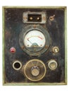 Vintage control panel with volt meter Royalty Free Stock Photo